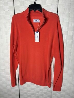 Southern tide Men's Coral Quarter-Zip Sweater